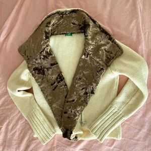 Benetton Full Zipped Wool Jacket